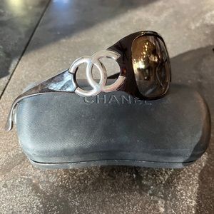 Vintage Chanel Metal Gold CC logo Sunglasses 6014
